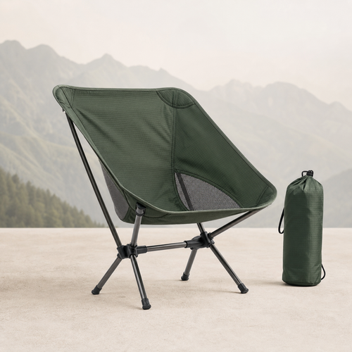 Azenvoria Campingstuhl in Grün mit Transportbeutel